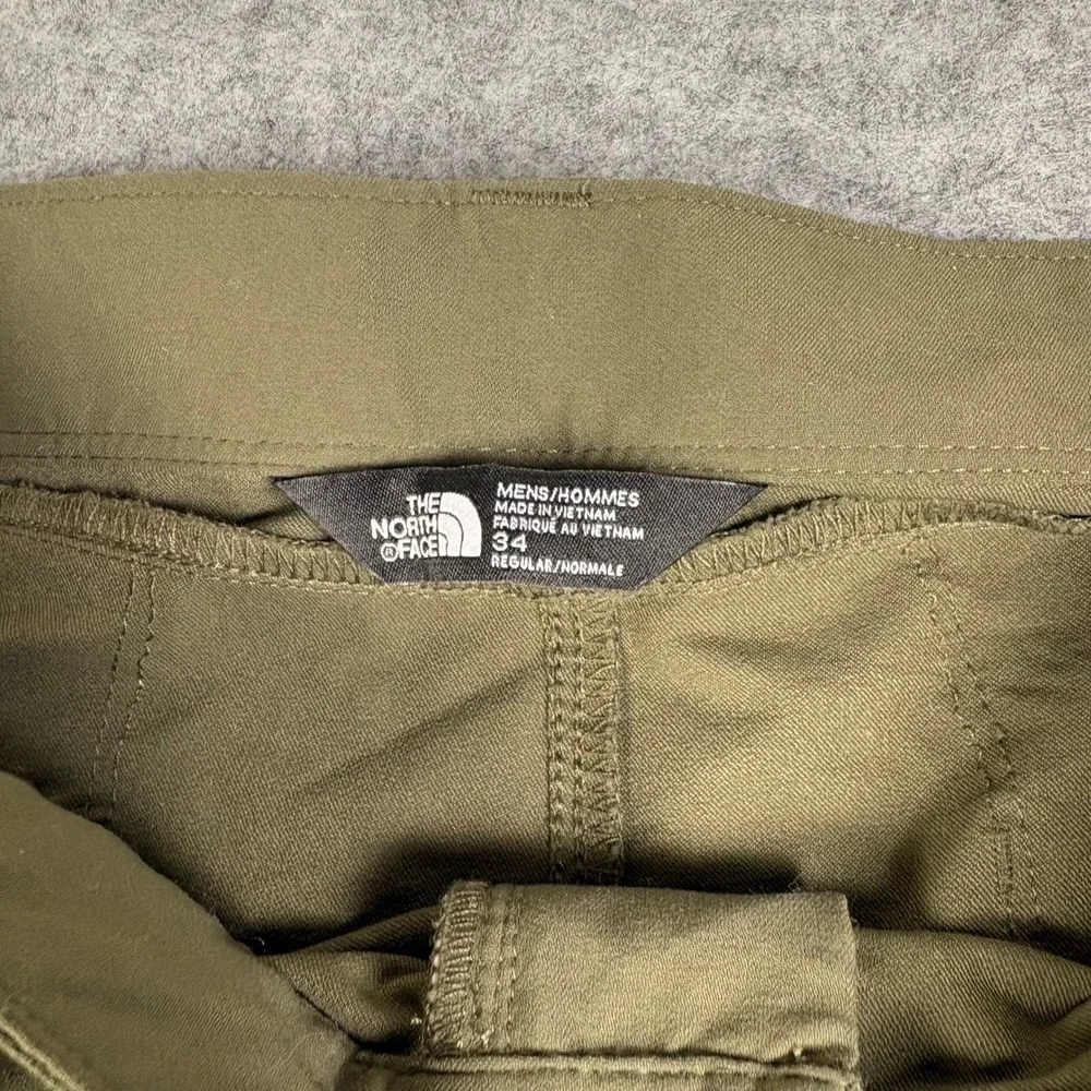 The North Face Mens Motion Pants Olive Green Hiking Outdoor Stretch Size 34